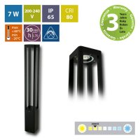 LED svítidlo Rhea, 7W, 3000K, IP65, černá barva MCLED ML-515.009.19.0