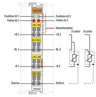 2kanálový analogový vstup Měření odporu 10-5 000 ohm Wago 750-461/000-007