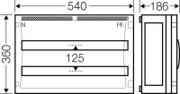 Jističová skříň ENYSTAR 54 modulových jednotek HENSEL FP 1409