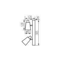 Přisazené bodové svítidlo SEMPRA EL-2I W-SR KANLUX 33092