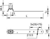 OBO 157 F-VA 230 Střešní držák vedení 8mm Nerez ocel materiál 1.4307 A2 1.4301