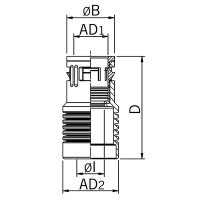 Přechodka hadice 21,2mm na 28,5mm, plastová, černá AGRO 5601.021.228