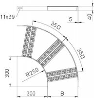 OBO 7099004 oblouk 90 SLZB 90 300 FT