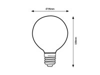 Světelný zdroj Filament Smart,E27 G95, 4W, 300lm, H13 RABALUX 1989
