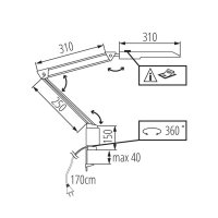 Kancelářská lampa HERON II LED B KANLUX 27602