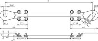 Uzemňovací vodič 10mm2/L 1,5m černý s kabelovými oky (C)M8 a (B)M8/M10