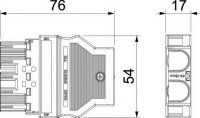 OBO ST-WIN 5P SW Zástrčkový díl 5P typ WINSTA MIDI 25A/250V 76x55x17 černá