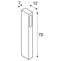 SLOTBOX 70 venkovní stojací lampa LED 3000K IP44 hranatá antracit 12/7/70 4 W