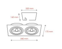 4251 GU10 Catli bílá 2x75W