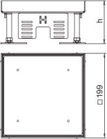 OBO RKN2 4 VMSL1N 15 Čtvercová kazeta SL slepá 200x200mm Nerez ocel