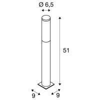 BIG NAILS 50 230V E27 15W IP44 SLV 229162