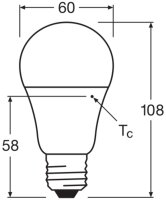 LEDVANCE LED CLASSIC A DAYLIGHT SENSOR S 8.8W 827 Frosted E27