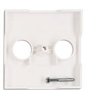 Kryt anténní zásuvky TV, typ HSBK-M, 2 otvory, bílý SCHRACK EV104309--