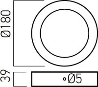 XFORM RND. SURF. FITTING 11W 220-240V AC