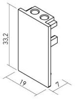 XCLICK S END CAP WITHOUT HOLE BK