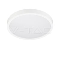 24W LED Dome Light Round White Frame 4000K IP44, VT-8624 V-TAC SKU76191