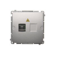 Světlovodná/optická zásuvka samostatná SC/APC stříbrná matná metalizované