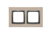 Rámeček 2 -násobný Simon 54 Nature, IP20/IP44,, beton světlý/antracit DRN2/93