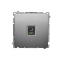 Jednonásobná telefonní zásuvka RJ11, Satén KONTAKT SIMON BMTU.01/29