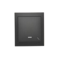 Schodišťový vypínač odolný proti stříkající vodě s osvětlením černá matná