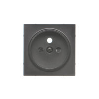 Kryt 1 násobné zásuvky, s uzemněním, se clonkami černá matná   TGZ1ZP/149