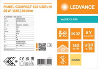 LED panel COMPACT 625 26W 830 U19 LEDVANCE 4099854739200