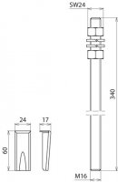 Sada závitových tyčí 3x M16x340mm
