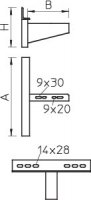 OBO 6417938 Nástěnný výložník AWSS 101 FT