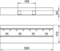 OBO GS-AT70170RW Díl T, pro kanál Rapid 80, 70x170mm, čistě bílá Ocel