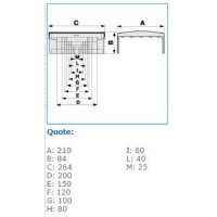 NTAN 200X60 W 02541 T-kus pro podparapetní systémy, 200x60, bílá IBOCO B02541