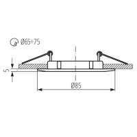 Podhledové bodové svítidlo LUTO CTX-DS02B-AB KANLUX 02584