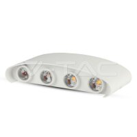 8W LED Wall Light Sand White IP54 4000K,