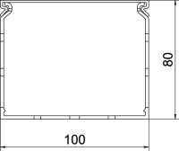 OBO HFVDK 80100 lgr Propojovací kanál LK4H bezhalogenový 80x100x2000 světle šedá