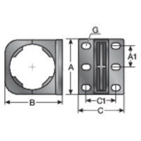 USH 11 cable conduit holder USH černá MURRPLASTIK MR-83641019