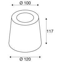 CONCRETO FL, stojací lampa, kulatá GU10 šedá 10 W SLV 1006408