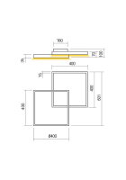 Stropní svítidlo FEBE PL LED SQ 62W 4000K D2*400*400 MGD REDO 01-2860