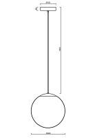 Závěsné svítidlo ISIS S3 PM HP 52W IP40 4K ON/OFF PMMA černá OSMONT ISI64837