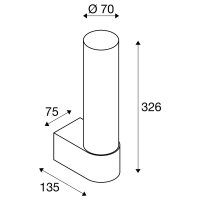 LYGANT single nástěnné přisazené svítidlo, 3000 K, 8 W, černá SLV 1007614