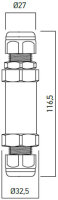 WATERPROOF connector 2/3x0,75mm2 min and