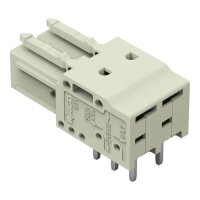 Pružinová svorkovnice THT, Úhlové provedení, Rozteč 7,62 mm, Světle šedá