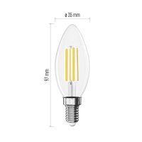 LED žárovka Filament svíčka E14 5,9 W (60 W) 806 lm neutrální bílá EMOS ZF3D43