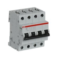 S204-D6 4 fázový jistič 6 A char. D 6kA ABB 2CDS254001R0061