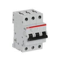 S203M-D2 3 fázový jistič 2 A char. D 10kA ABB 2CDS273001R0021