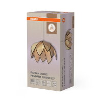 Decor Rattan Lotus Pendant 670 E27 Brown OSRAM 4058075847224