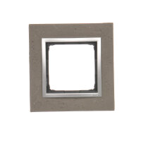 Rámeček 1 -násobný Simon 54 Nature, IP20/IP44, beton tmavý/stříbro DRN1/96