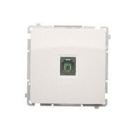 Jednonásobná telefonní zásuvka RJ11, bílá KONTAKT SIMON BMTU.01/11