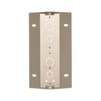 Rohová dvojitá povrchová krabice, pro rámečky Simon 54 Premium, zlatá matná