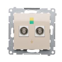 dvojitá ekvipotenciální zásuvka krémová KONTAKT SIMON DGEK2.01/41