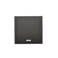 Kryt jednoduchý s průzorem pro přístroje spínačů a tlačítek :3055 černá matná