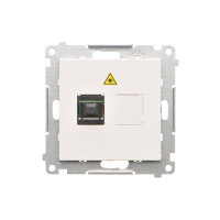 Zásuvka optická 1 násobná SC/APC (přístroj s krytem) bílá matná   TGS1.01/111